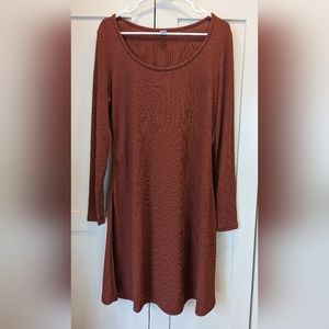 NWT Old Navy Long Sleeve Ribbed Knit Dress Women's L